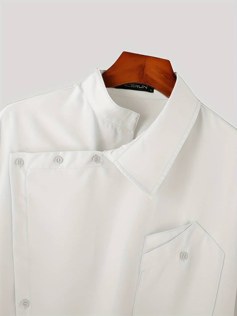 Unique Slim Fit Long-Sleeve Collared Shirt