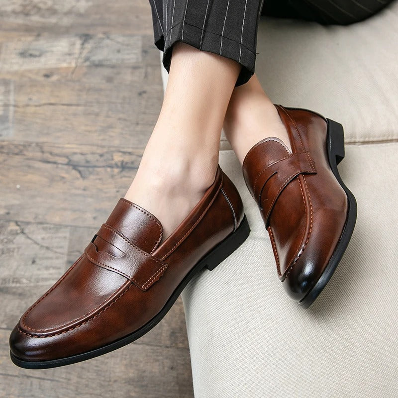 GORNIG Exquise leren loafers