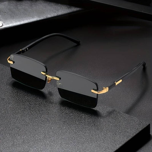 Frameless Square Vintage Style Sunglasses